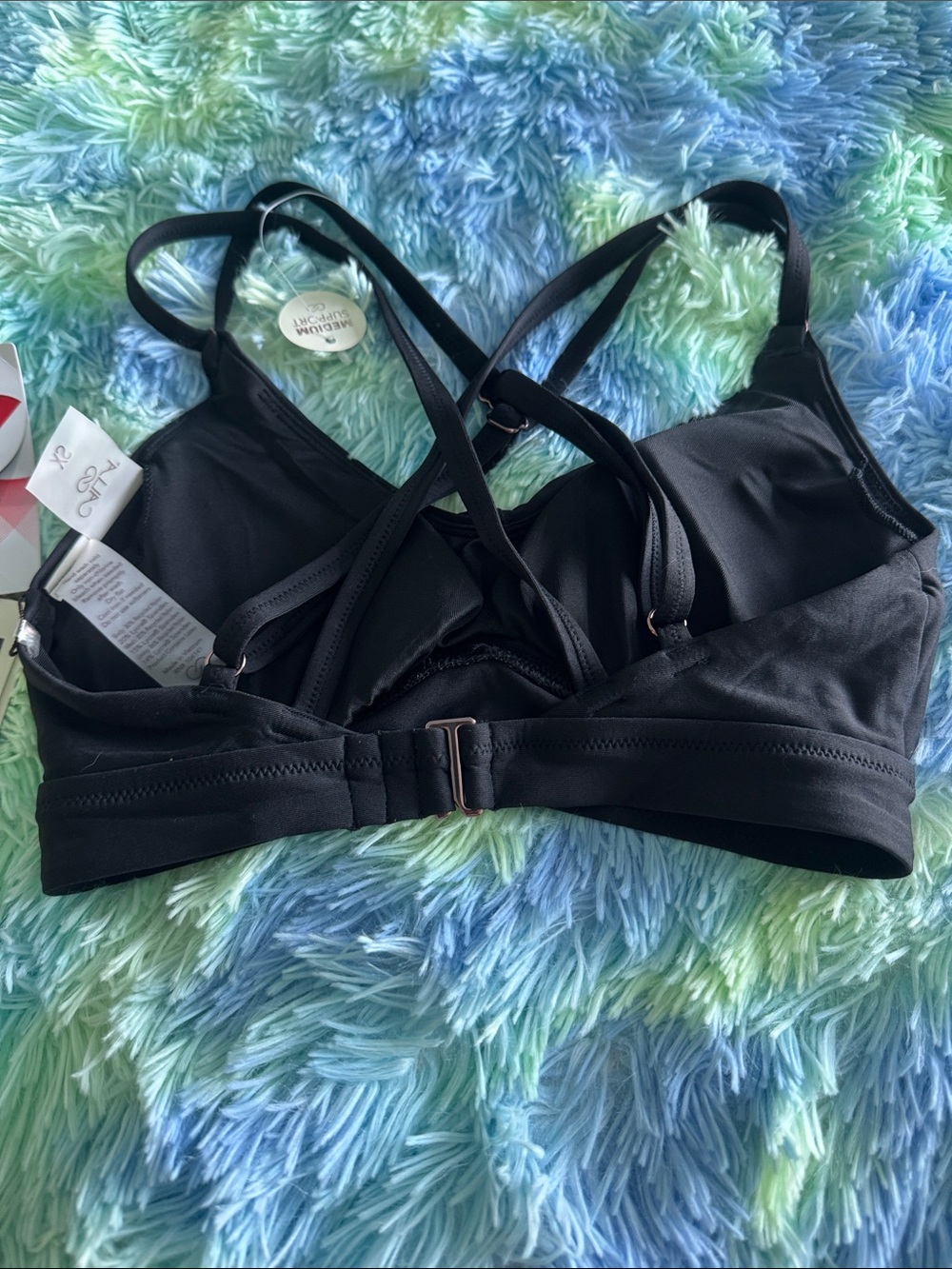 CALIA by Carrie Underwood Black Crisscross Bikini Top - Picture 4 of 4